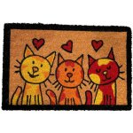Mujkoberec Kokos Tři kočky červená 40x60 cm – Zboží Dáma