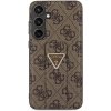 Pouzdro a kryt na mobilní telefon Samsung Guess PU Grip Stand 4G Strass Triangle Metal Logo Samsung Galaxy S24+ hnědé