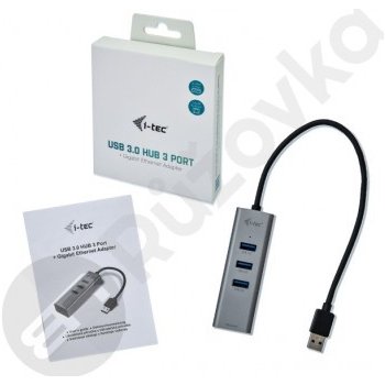 i-Tec USB 3.0 Metal HUB 3 Port + Gigabit Ethernet U3METALG3HUB