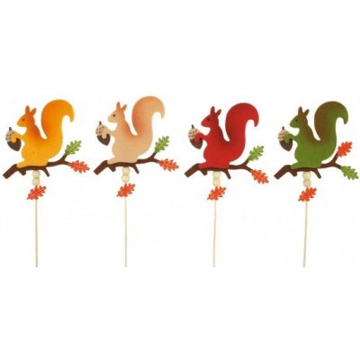 Anděl zápich veverka z filcu 11 cm + špejle 7090 – Zboží Dáma