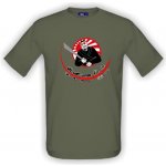 Tričko s potiskem Tomio Okamura pánské khaki – Sleviste.cz