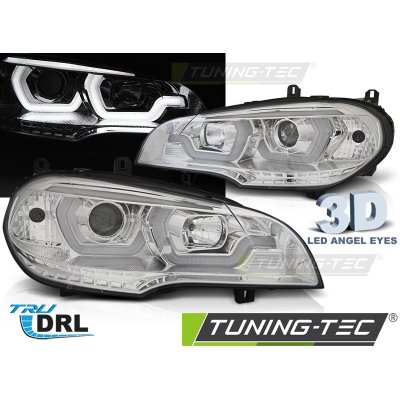 Tuning Tec Přední světla Angel eyes BMW X5 E70 2007-2013 LED chromové – Zbozi.Blesk.cz