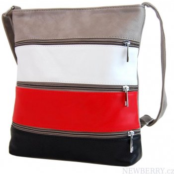 Sun-bags crossbody s pruhy H0438 šedá