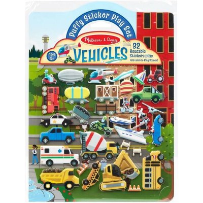 Melissa & Doug Adhezní samolepkový sešit DOPRAVNÍ PROSTŘEDKY – Zboží Mobilmania