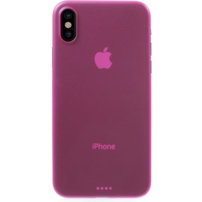 Pouzdro AppleMix Apple iPhone X - ochrana čočky - ultratenké - plastové - růžové