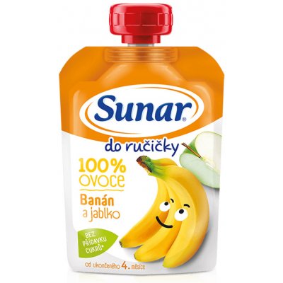 SUNAR Do ručičky 100% ovoce Jablko Banán od 4.měsíce 100 g – Hledejceny.cz