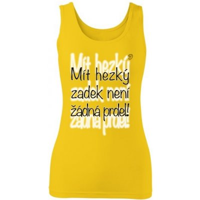 tílko s potiskem Hezký zadek Žlutá – Hledejceny.cz
