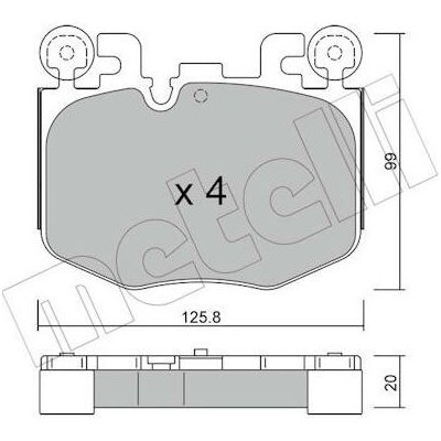 Sada brzdových destiček, kotoučová brzda METELLI 22-1423-0 – Zbozi.Blesk.cz