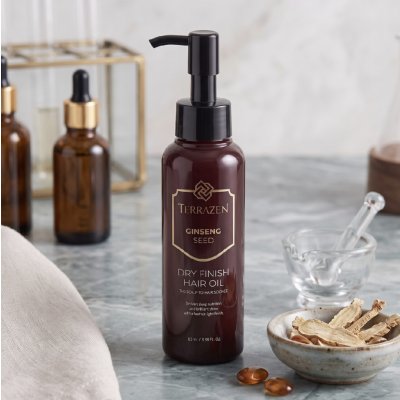 TERRAZEN Ginseng Deed Dry Finish Hair Oil Luxusní vlasový olej 100 ml – Hledejceny.cz