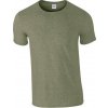 Pánské Tričko Měkčené tričko Gildan SoftStyle s krátkým rukávem zelená vojenská melír G64000