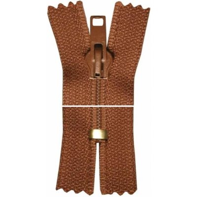 Spirálový zip, nedělitelný - 23cm - hnědý - WICO - BALENÍ 10 ks – Hledejceny.cz