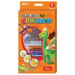 Barvy na sklo sada 6 barev 10,5 ml + 6 sklíček DINO – Zboží Mobilmania