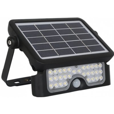 ACA Lighting LED solární reflektor se senzorem pohybu CAMPO 8W/4000K/600Lm/IP65/Li-on 3,7V/3Ah, černé – Hledejceny.cz