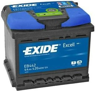 Exide Excell 12V 44Ah 420A/EN EB442 Autobatterie Exide. TecDoc: .