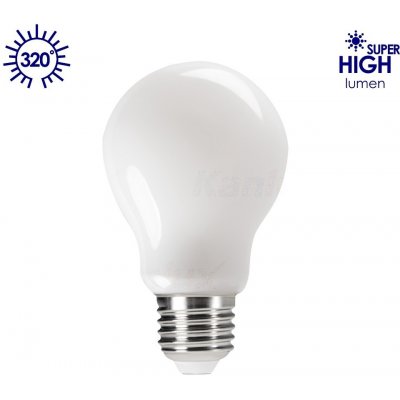 Kanlux LED žárovka XLED Filament Classic A60 8W, 1055lm, E27, teplá bílá WW , Ra80, 320°, mléčná – Zboží Živě