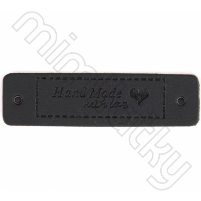 Nášivka handmade srdíčko koženka černá – Sleviste.cz