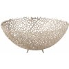 mísa a miska -Line by Jolipa Champagne dekorační mísa na nožičkách Coral Bowl 46 x 19 cm