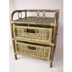 Ratanová komoda 2 zásuvky hnědá – Zboží Dáma