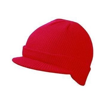 Pánská zimní čepice s kšiltem MB7530 Červená