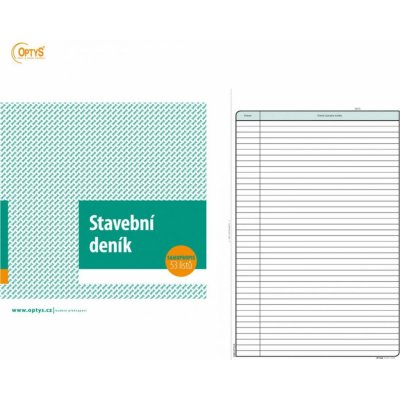 Optys 1268 Stavební deník A4 samopropisovací