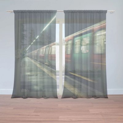 Sablio Záclony Metro v tmavé stanici: 2ks 150x250cm – Hledejceny.cz