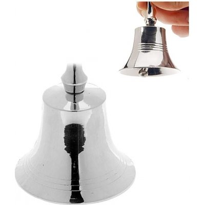 H&L Vánoční zvonek 11cm stříbrný varianta F A98022220 – Zboží Mobilmania
