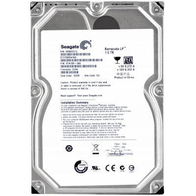 Seagate Barracuda Low Power 1,5TB, 3,5", 5900rpm, SATAII, 32MB, ST31500541AS