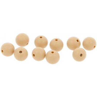 Natana silikonové korálky světle hnědé 12 mm 10 ks – Sleviste.cz