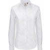 Dámská košile B&C dámská košile Oxford s dlouhým rukávem bílá