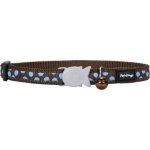 Red Dingo obojek pro kočky Blue Spots on Brown 12 mm – Zboží Dáma