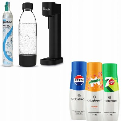 PushAir Dafi Sifon Černá + CO2 bombička + Láhev 0,7 – Zboží Mobilmania
