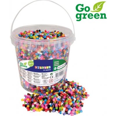 PLAYBOX Zažehlovací korálky Go Green v kbelíku - klasické 5000 ks (2456413) – Zboží Mobilmania