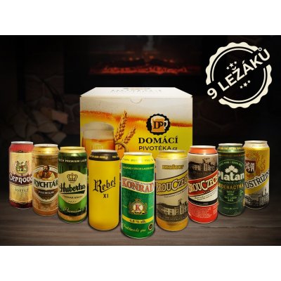 Domácí pivotéka Pivo v plechu - 9 ležáků 11°-12° 9 x 0,5 l (set) – Zbozi.Blesk.cz