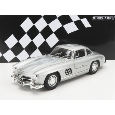 Minichamps Mercedes benz 300sl Coupe Gullwing w198 1955 Silver 1:18 – Hledejceny.cz