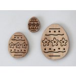 Dřevěné dekorace VEJCE HNĚDÉ B3 VELKÉ 7 x 5,3 cm – Hledejceny.cz