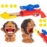 KIK střílející sada pistole na pěnové míčky s terčem ve tvaru lva – Zboží Dáma