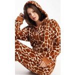 Vienetta Secret Žirafa dámský overal na spaní teplý hnědý – Zboží Dáma