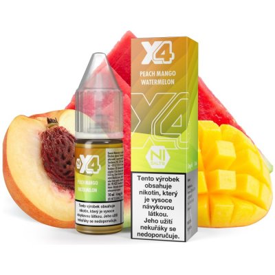 X4 Bar Juice Peach Mango Watermelon 10 ml 20 mg – Zbozi.Blesk.cz