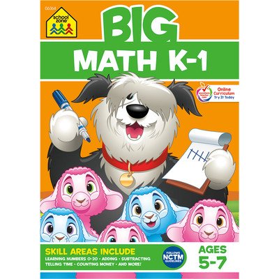 School Zone Big Math K-1 Workbook (Zone School)(Paperback) – Zboží Mobilmania