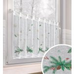 Vánoční dekorační krátká vitrážová záclona do kuchyně PINE 150x60 cm MyBestHome – Hledejceny.cz