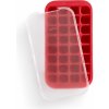 Výrobník ledu Velká silikonová forma na led, 32 kostek Lékué Industrial Ice Cubes Tray | červená