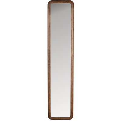 White Label Hnědé dřevěné závěsné zrcadlo Nyko 120 x 26 cm – Hledejceny.cz