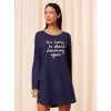 Dámské noční košilky Triumph Nightdresses NDK 03 LSL X 10216556 tmavomodrá