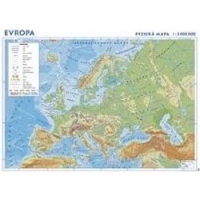 Evropa - nástěnná obecně zeměpisná mapa - 1 : 5 000 000 – Zbozi.Blesk.cz