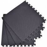 Eva No.1609 Pěnový koberec 60,5 x 60,5 cm 4 ks černá – Sleviste.cz