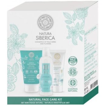 Natura Siberica pro péči o obličej peeling obličeje 180 ml + Čisticí emulze 200 ml + maska na obličej 75 ml dárková sada