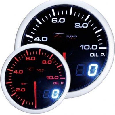 Přídavný budík Depo Racing Dual View - tlak oleje – Zboží Mobilmania
