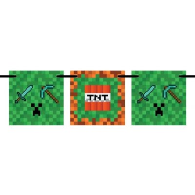 GODAN Girlanda vlajky Minecraft TNT 300 cm – Zboží Dáma
