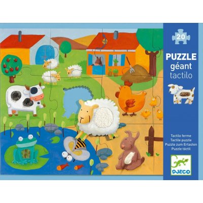 Djeco hmatové vkládací puzzle Farma – Zbozi.Blesk.cz