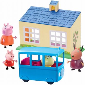 TM Toys Hrací set Peppa Pig 65935 škola a autobus